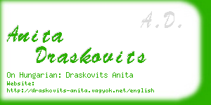 anita draskovits business card